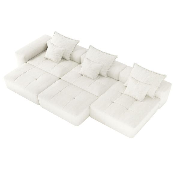Modern Oversized Diy Combination Modular Sectional Sofa With Pillows