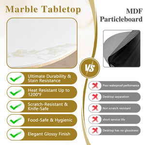 Circular Bar Table - White / Silver