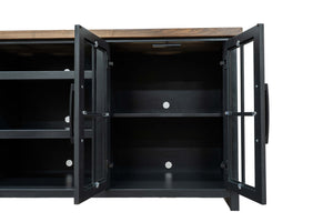 TV Stand Console For TVs Up To 100" - Black / Whiskey