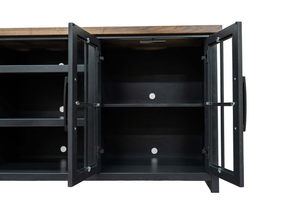 TV Stand Console For TVs Up To 100" - Black / Whiskey