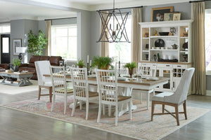 Americana Modern Dining - Trestle Dining Table With Extensions - Cotton