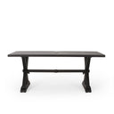 Modern Outdoor Dining Table With X Shaped Legs, Umbrella Hole