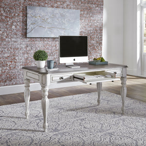 Magnolia Manor - 3 Piece Home Office Set (Desk & Hutch) - Antique White