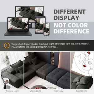 Modern Oversized Diy Combination, Modular Sectional Sofa With Pillows