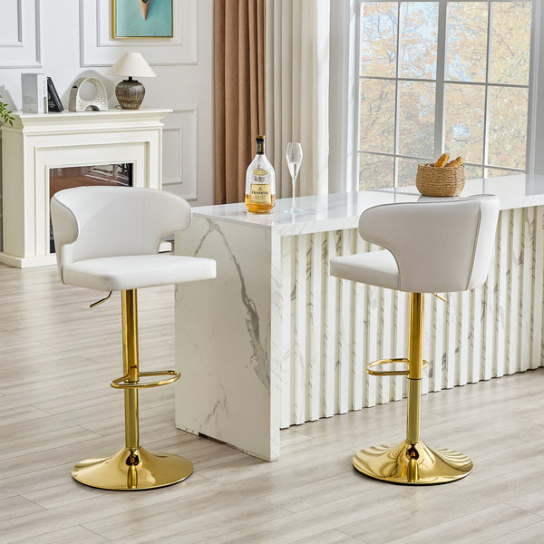 Adjustable Swivel Bar Chair With High Back Support