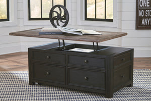 Tyler Creek - Lift Top Cocktail Table - Grayish Brown / Black