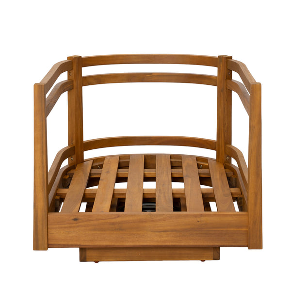 Outdoor Smooth Swivel Chair With Cushions