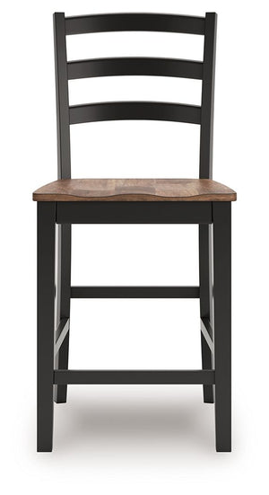 Wildenauer - Barstool (Set of 2) - Brown / Black