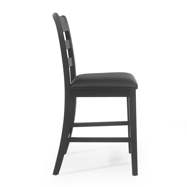 Farmhouse Upholstered Wood Counter Stools