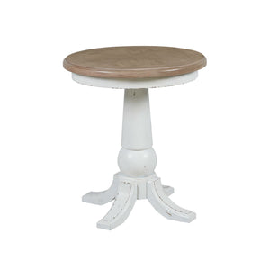 Turnberry Park - Round End Table - Washed White
