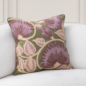 Folly - 22" x 22" Pillow - Olive Green / Multi