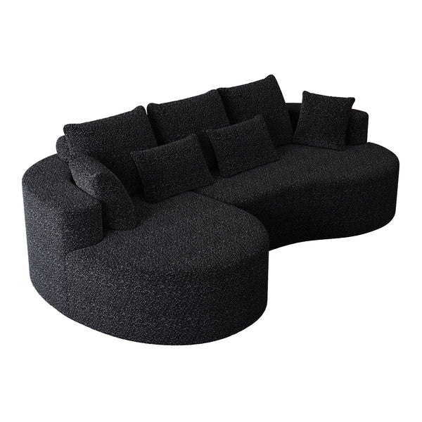 Curved Oversized Sectional Sofa With Extra Deep Seat