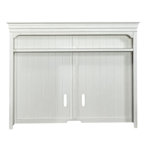 Allyson Park - Entertainment Hutch - Wirebrushed White / Charcoal
