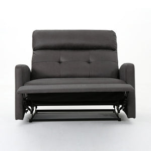 Alma - Contemporary Upholstered Loveseat Recliner - Slate