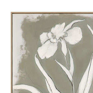 Serene Botanical I Framed Canvas - Beige