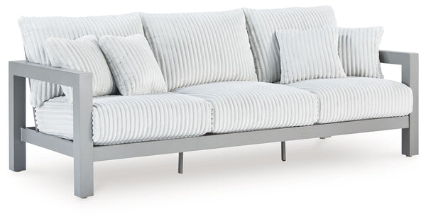 Hurley Park - 4 Pc. - Outdoor Sofa, 2 Lounge Chairs And Coffee Table - Gray