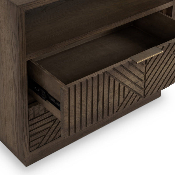 Santa - 2-Drawer Nightstand - Toasted Brown