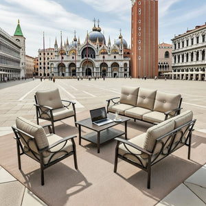 Patio Furniture Set & Coffee Table For Backyard