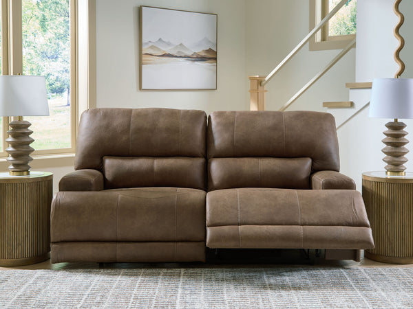 Beckley Place - 2 Seat Power Reclining Sofa With Adjustable Headrest - Earth