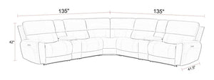 Hancock - Zero Gravity Power Reclining Sectional With Power Adjustable Headrests