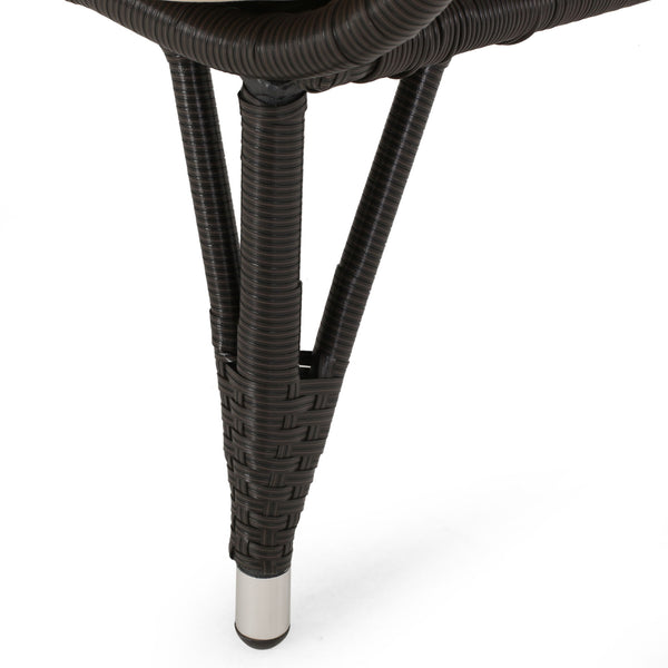 Outdoor Wicker Standing Basket Chair With Cushion