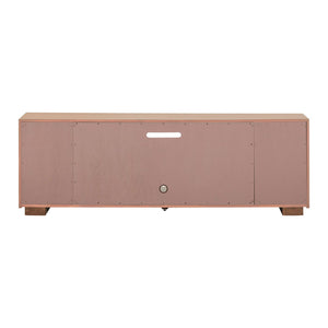 Fireplace TV Consoles - 214 84'' Console With Fire FTS Multiplees - Light Brown