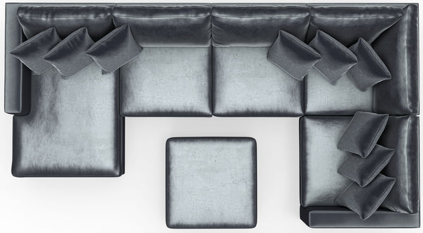 Remington - Modular Sofa And Cocktail Ottoman - Slate