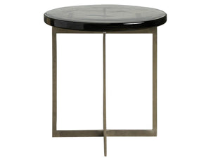 Avaline - Jordan Side Table - Pearl Silver / Gray
