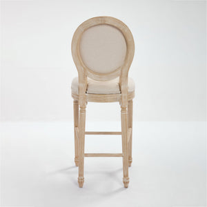 French Country Bar Chairs & Round Back (Set of 2)