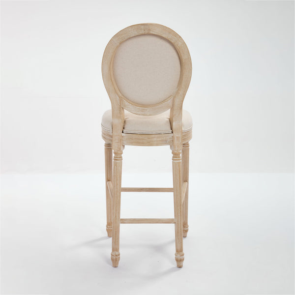 French Country Bar Chairs & Round Back (Set of 2)