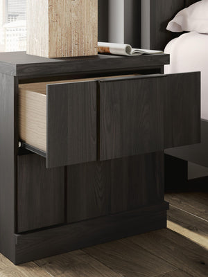Shaehartin - Two Drawer Night Stand - Dark Brown