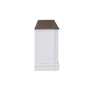 Fireplace TV Consoles - 244 82" Console With Fire FTS - White