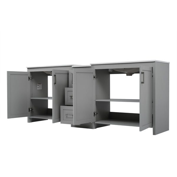 Double Sink Bathroom Vanity With Quartz Countertop