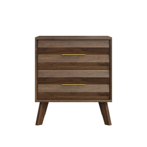 Medieval Double Drawer Bedside Table
