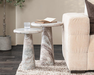 Huxley - Marble Round Accent Table