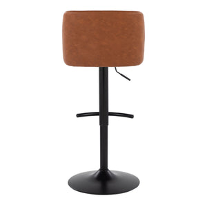 Toriano - Contemporary Adjustable Bar Stool With Rounded T Footrest (Set of 2)