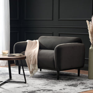Sway - Upholstered Loveseat With Wood Legs And Round Arms