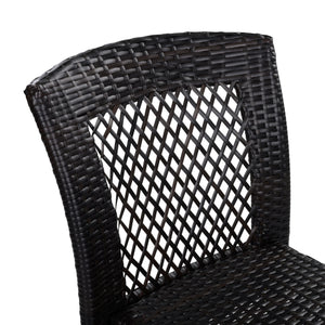 5 Piece Patio Dining Set With Chairs, Outdoor Furniture - Brown Multi / Light Teak