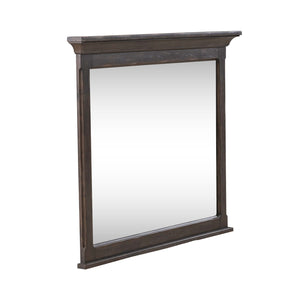 Paradise Valley - Landscape Mirror - Saddle Brown