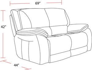 Vail - Power Reclining Loveseat - Burnt Sienna