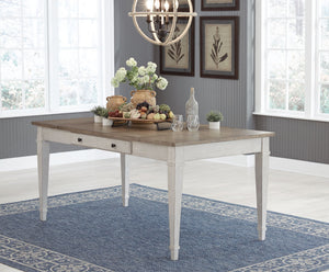 Skempton - RECT DRM Table w/Storage - White