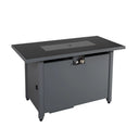 Rectangular Fire Pit With Frame Elegant Design