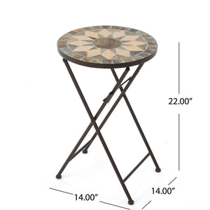 Silvester - End Table - Beige / Black