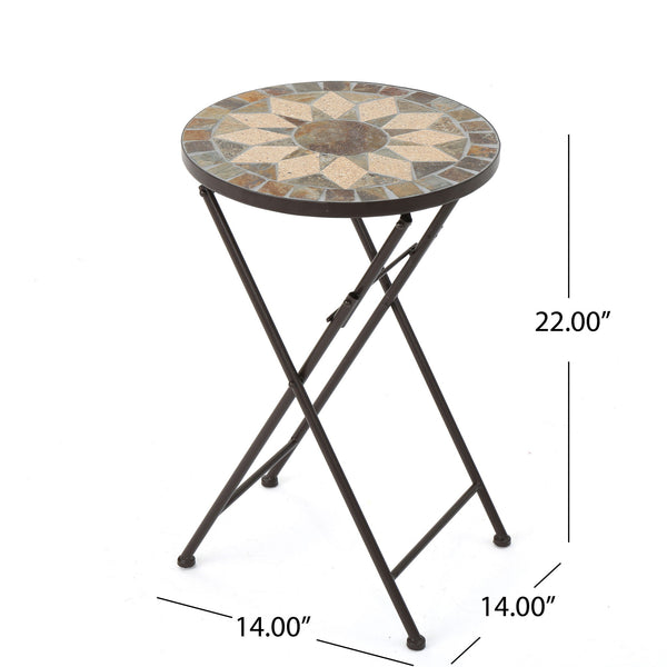 Silvester - End Table - Beige / Black