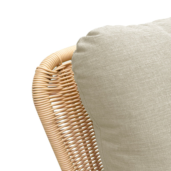 Contemporary Minimalist Wicker Rocking Chair With Soft Cushions And Durable Wooden Frame