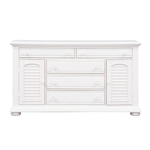 Summer House - 2 Door 5 Drawer Dresser - Oyster White
