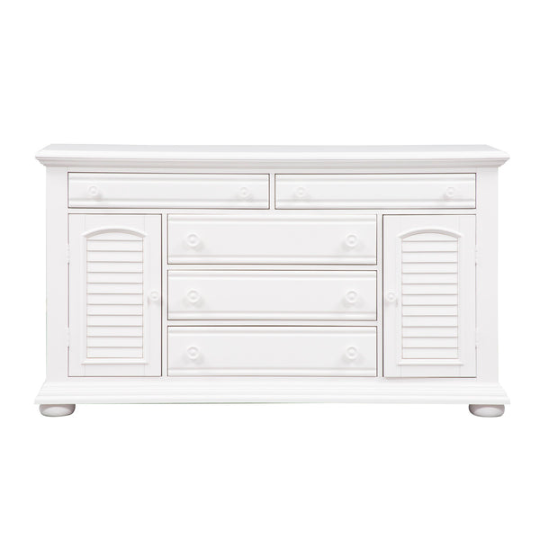 Summer House - 2 Door 5 Drawer Dresser - Oyster White