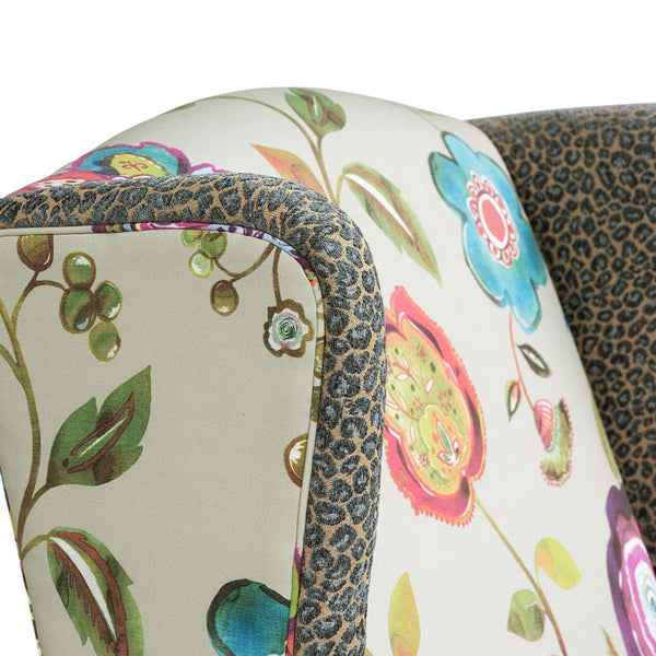 Anya - Wingback Accent Arm Chair - Blue