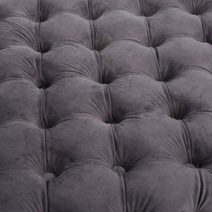 Modern Glam Ottoman With Upholstery And Button Tufted Design