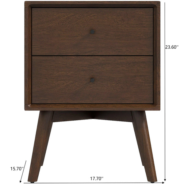 Caroline - Mid-Century Modern Style Night Stand 2 Drawer